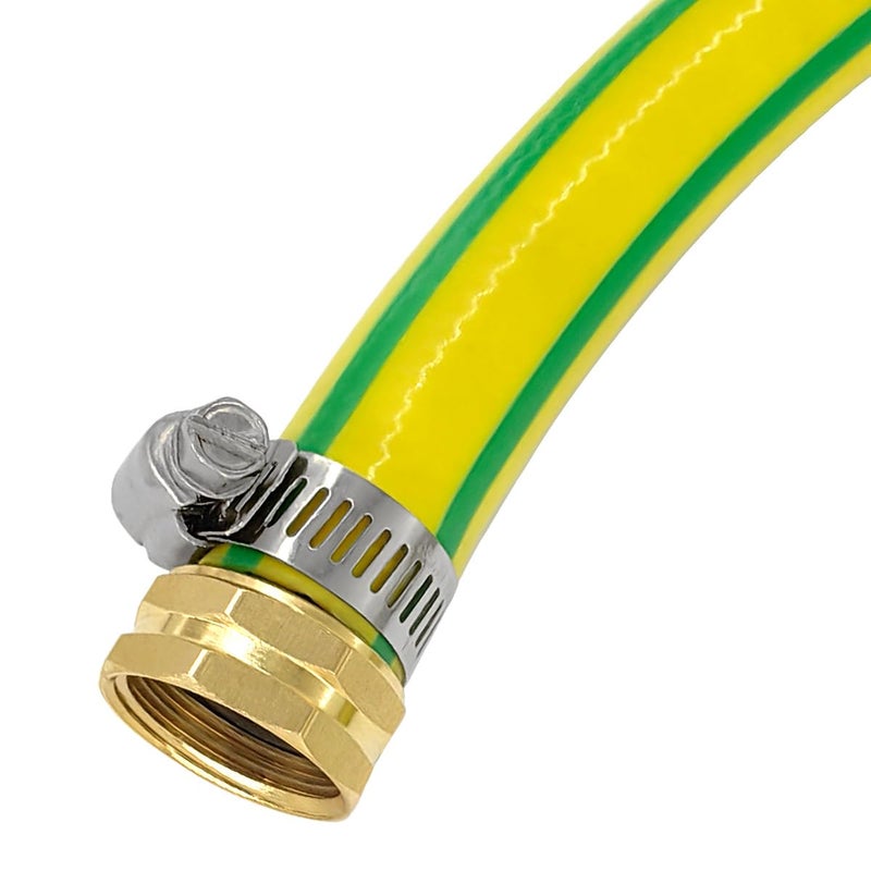 Gardeningwill 3Sets Brass 3/4" Garden Heavy Duty Hose Mender Repair End Replacement Male Female Connector with Stainless Clamp - Image 2